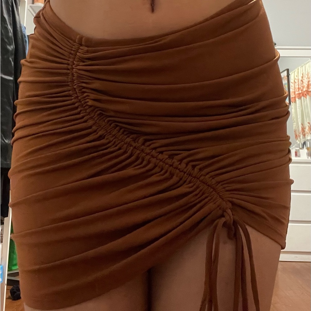 Lace Up Beach Skirt Cover Up Size S